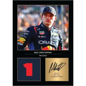 ALAYRA Max Verstappen Red Bull Racing Signed A4 Printed Photo Picture Display Gift For F1 Formula 1 Racing Fans Digitally Reproduced Signature Unframed 01