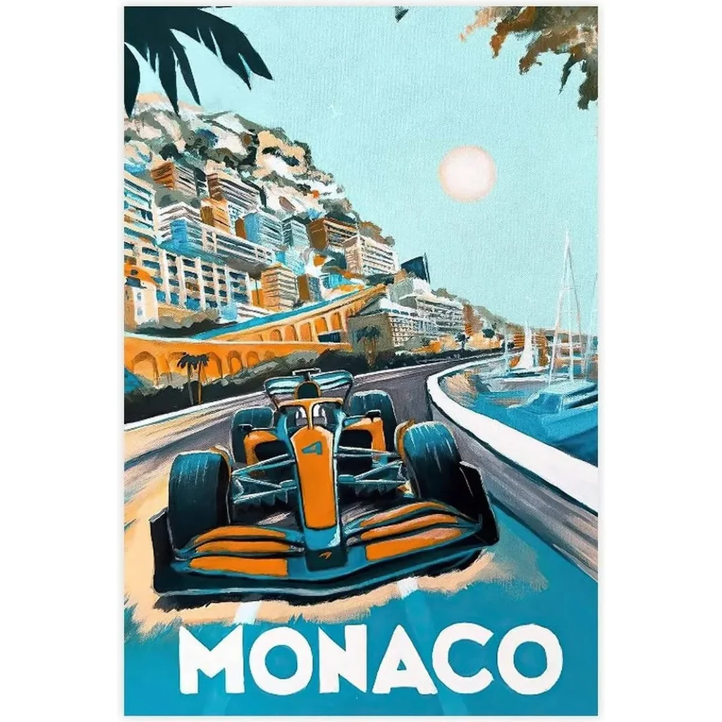 ALAYRA Mclaren poster Formular One Poster F1 Walls Canvas Car Posters Wall Art Canvas For Boys Room Vintage Unframe-style 12x18inch(30x45cm) 01