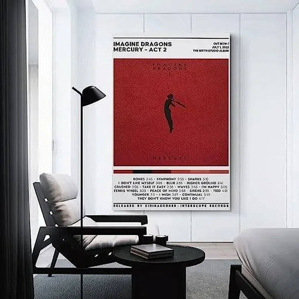 ALAYRA Mercury Act 2 Imagine Dragons Canvas Poster Bedroom Decoration Landscape Office Valentine's Birthday Gift Unframe-style-212x18inch(30x45cm) 01 - Image 2