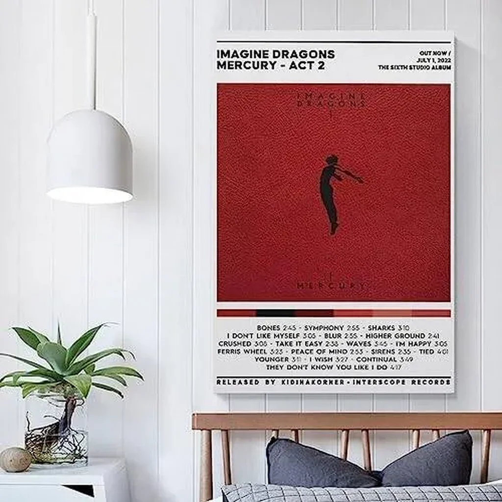 ALAYRA Mercury Act 2 Imagine Dragons Canvas Poster Bedroom Decoration Landscape Office Valentine's Birthday Gift Unframe-style-212x18inch(30x45cm) 01 - Image 3