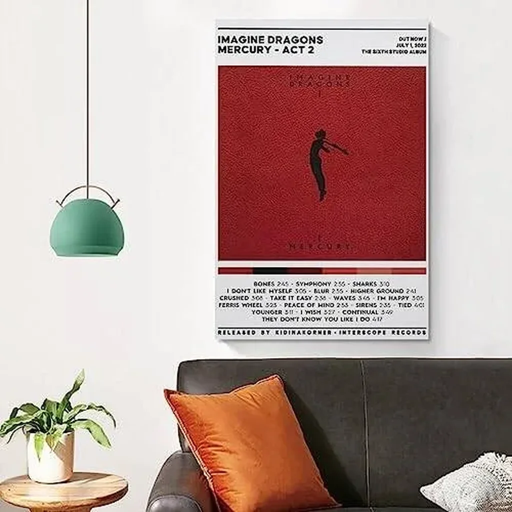 ALAYRA Mercury Act 2 Imagine Dragons Canvas Poster Bedroom Decoration Landscape Office Valentine's Birthday Gift Unframe-style-212x18inch(30x45cm) 01 - Image 4