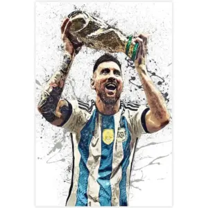 ALAYRA Messi Poster Soccer Picture 1 Canvas Bedroom Wall Decor Print Picture Office Dorm Room Decor Gifts Unframe16x24inch(40x60cm) 01