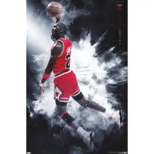 ALAYRA Michael Jordan - Burst Wall Poster, 34L x 22.4W, Unframed Version 01