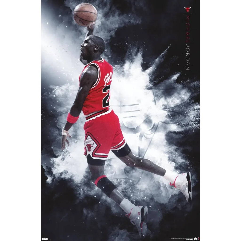 ALAYRA Michael Jordan - Burst Wall Poster, 34L x 22.4W, Unframed Version 01