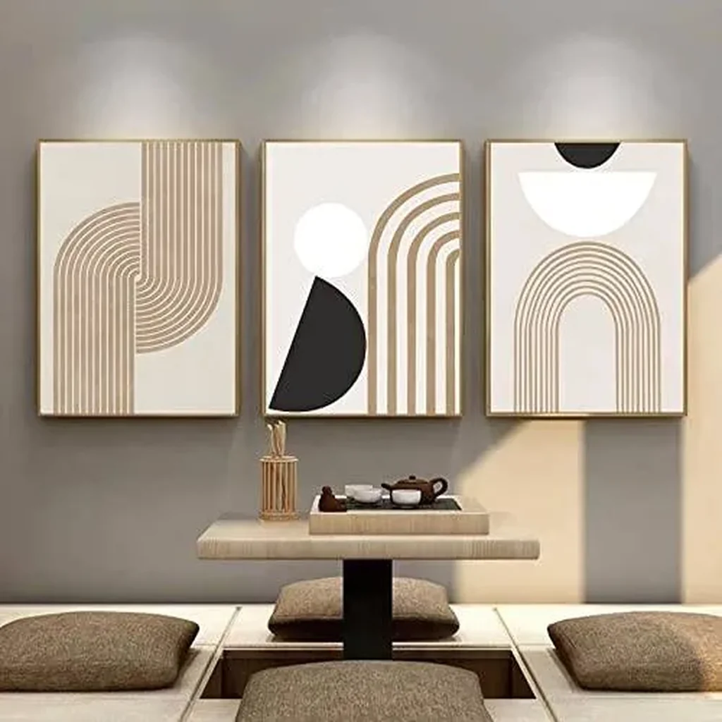 ALAYRA Mid Century Boho Wall Art Minimalist Modern Line Art Abstract Geometric Boho Prints Wall Art Unframed Modern Art for Bedroom Living Room Office Wall Decor (12x16 Inch, Set of 3) 01 - Image 4
