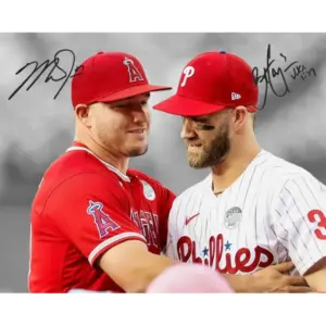 ALAYRA Mike Trout Shohei Ohtani Signed Photo Autograph Print Wall Art Home Decor 01