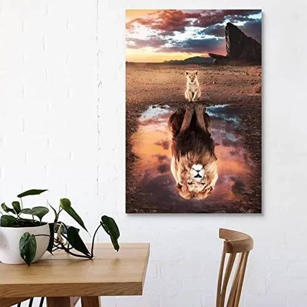 ALAYRA Mindset is Everything Motivational Canvas Print Wall Art Lion King Inspirational Entrepreneur Poster Print Artwork for Living Room Bedroom Office Unframed (12x18inch, Mindset 04) 01 - Image 2