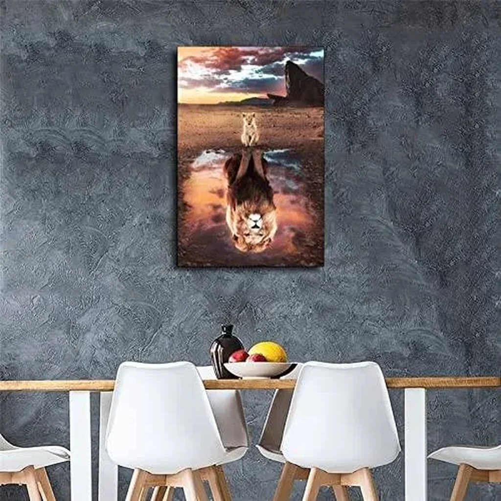 ALAYRA Mindset is Everything Motivational Canvas Print Wall Art Lion King Inspirational Entrepreneur Poster Print Artwork for Living Room Bedroom Office Unframed (12x18inch, Mindset 04) 01 - Image 4