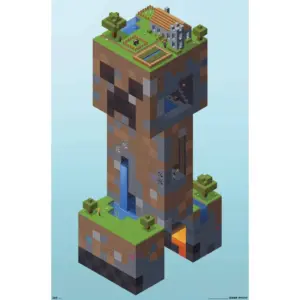 ALAYRA Minecraft Creeper Village Wall Poster 22.375" x 34" 01