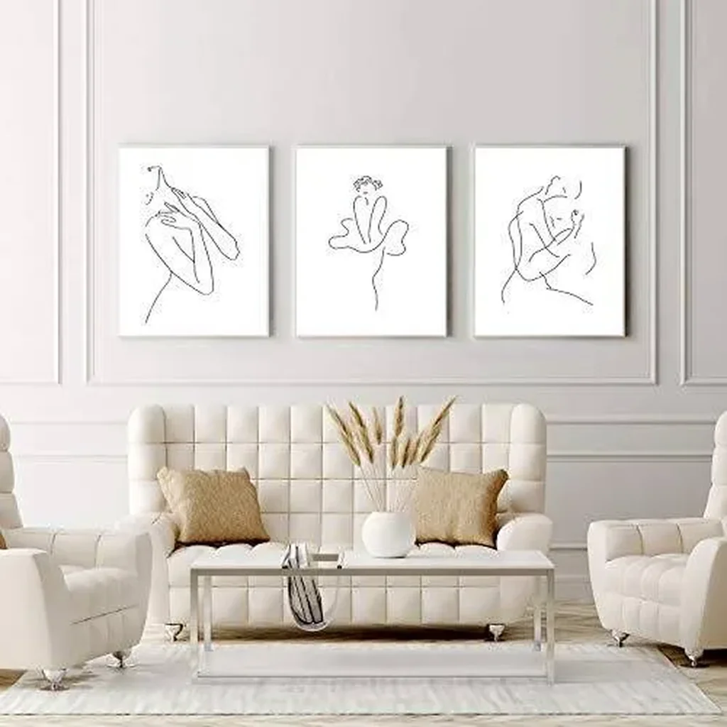 ALAYRA Minimalist Wall Art Prints Black and White Love Line Art Wall Decor Abstract Canva Wall Art Pictures Art Posters for Living Room Bedroom Decor (8"x10" UNFRAMED) 01 - Image 5