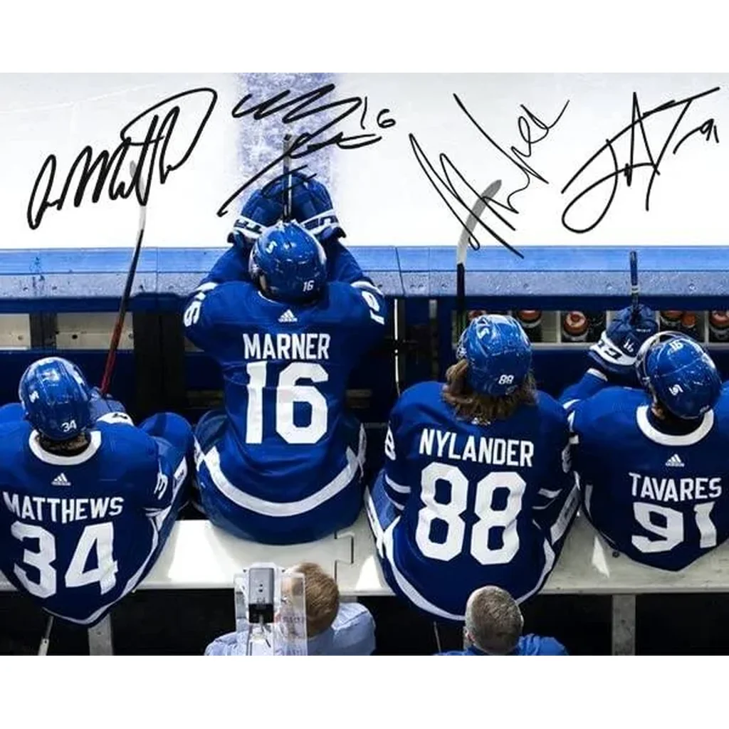 ALAYRA Mitch Marner Auston Matthews William Nylander John Tavares Signed Photo Autograph Print Wall Art Home Decor 01