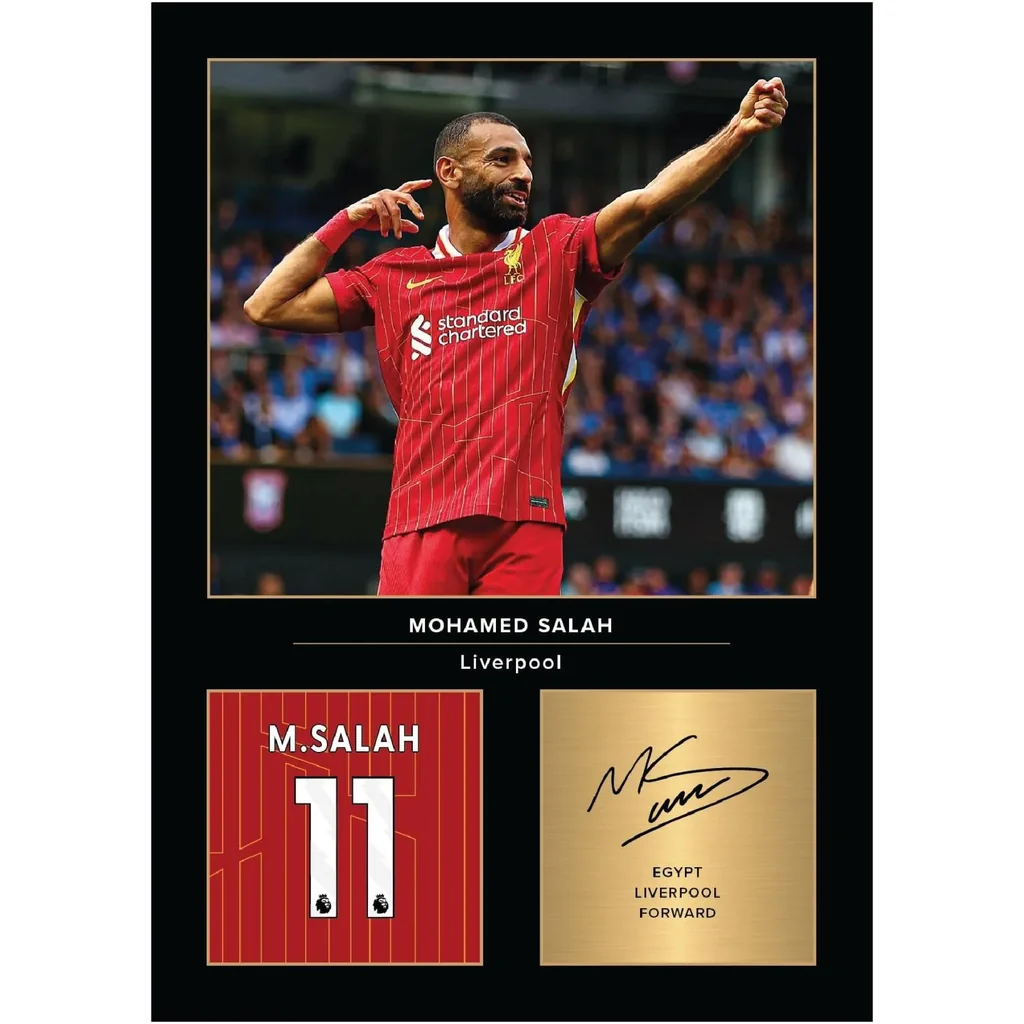 ALAYRA Mo Salah Signed A4 Printed Photo Picture Display Gift For Liverpool Fans Digitally Reproduced Signature Unframed 01