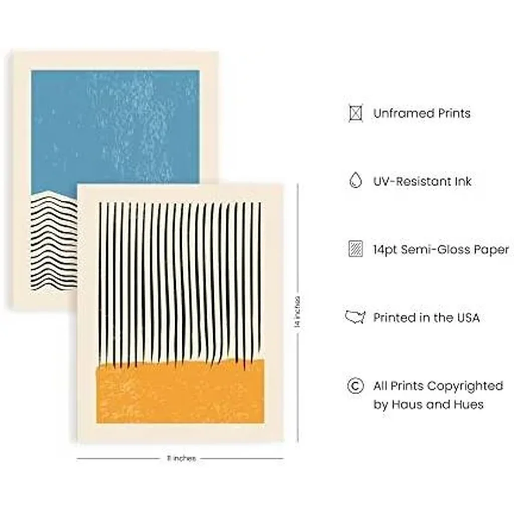 ALAYRA Modern Abstract Wall Art Prints - by Modern Prints Wall Art Mid Century Modern Abstract Art Prints Abstract Posters Abstract Prints Modern Mid Century Wall Art, (UNFRAMED) (11x14) 01 - Image 2