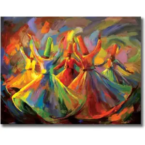 ALAYRA Modern Art Canvas Painting Sufiyana Contemporary Abstract Art Unframed Painting for Home dcorSize - 13X10 Inches.s349 01