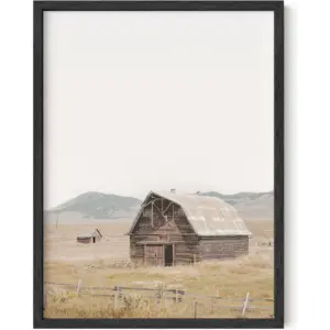 ALAYRA Modern Farmhouse Wall Art - Old Barn Prints, Farm Scene Pictures for Wall, Country Home Pictures, Rustic Posters for Living Room, Farm Artwork Wall Decor (12x16 Unframed) 01