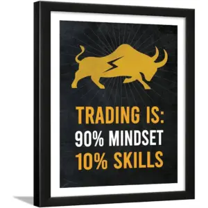 ALAYRA Money Quotes Wall Fra - Trading Quotes Wall Fra - Stock Market Quotes Wall Fra - Finance Quotes Wall Fra - Share market quotes fra - (13.6 X 10.6 Inches) White, Acrylic 01