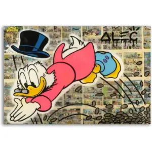 ALAYRA Money Scrooge Poster Decorative Painting Canvas Wall Art Living Room Posters Bedroom Painting 12x18inch(30x45cm) 01