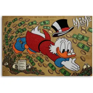 ALAYRAMonopol Scrooge Money Canvas Art Poster and Wall Art Picture Print Modern Family Bedroom Decor Posters 12x18inch(30x45cm) 01
