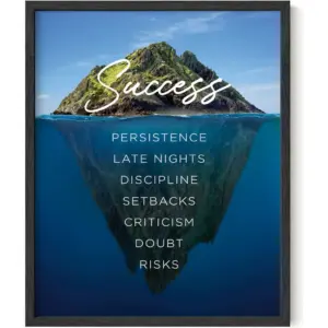 ALAYRA Motivational Wall Art For Office - Iceberg Picture, Wall Art For Office Motivational Artwork For Walls, Motivational Posters For Gym, Inspirational Wall Art For Office (Unframed, 16x20) 01