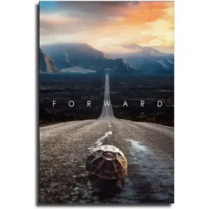 ALAYRA Move Forward Poster Mindset is Everything Inspirational Entrepreneur Positive Quotes Canvas Prints Pictures for Living Room Painting Unframed (12x18inch, Mindset 08) 01