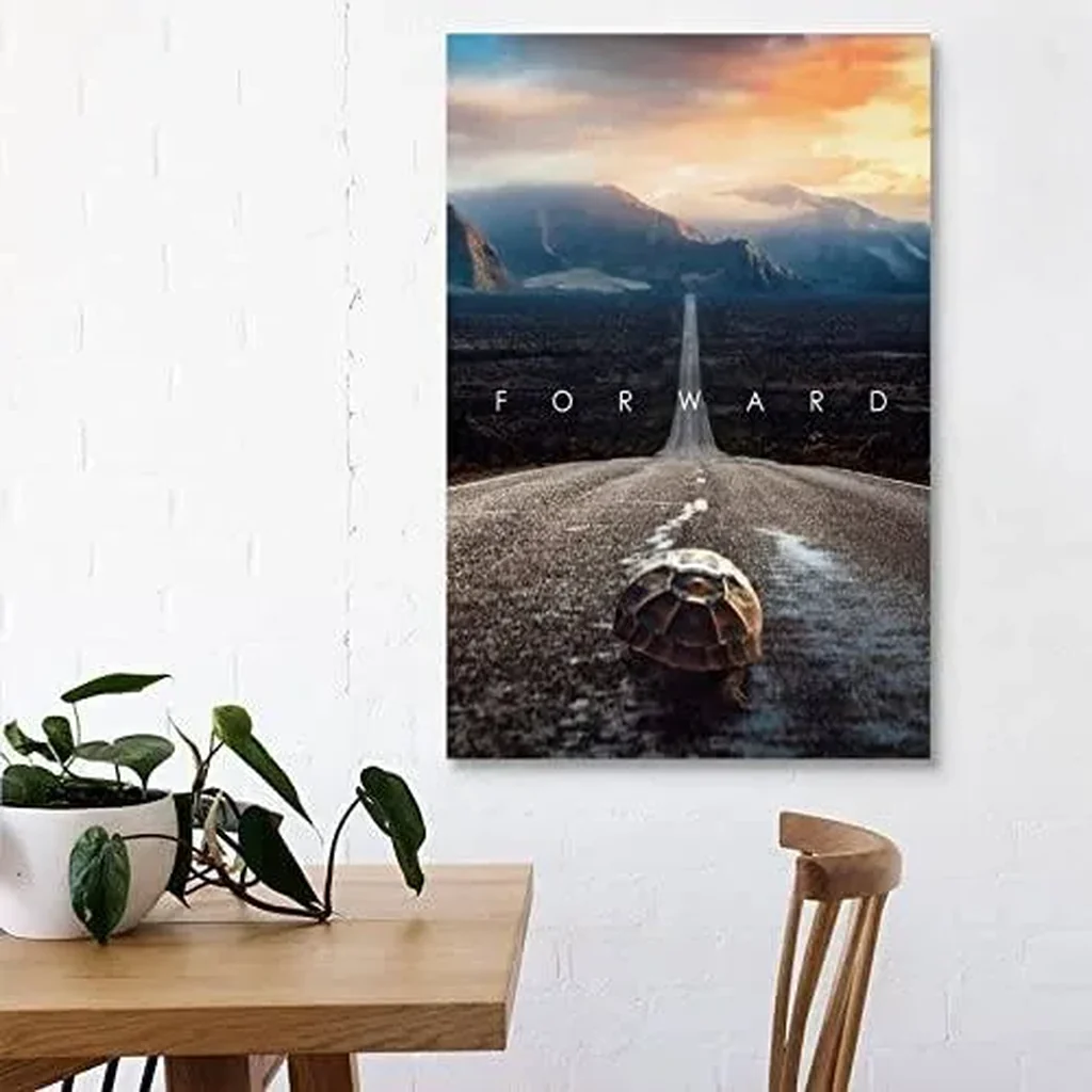 ALAYRA Move Forward Poster Mindset is Everything Inspirational Entrepreneur Positive Quotes Canvas Prints Pictures for Living Room Painting Unframed (12x18inch, Mindset 08) 01 - Image 2
