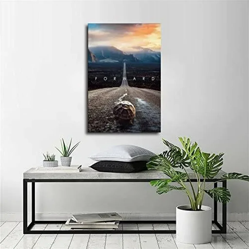 ALAYRA Move Forward Poster Mindset is Everything Inspirational Entrepreneur Positive Quotes Canvas Prints Pictures for Living Room Painting Unframed (12x18inch, Mindset 08) 01 - Image 3