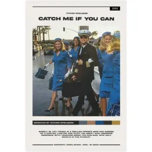 ALAYRA Movie Poster Catch Me If You Can Canvas Poster Unframe12x18inch(30x45cm) 01