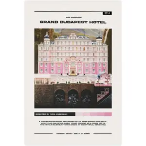 ALAYRA Movie Poster Grand Budapest Hotel Canvas Poster Unframe12x18inch(30x45cm) 01