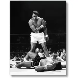 ALAYRA Muhammad Ali Poster (UNFRAMED 12 x 16) Muhammad Ali Wall Art for Men Boxing Sports Wall Decor Motivational Home Office Gym Mancave Boy Room Black History Month - Ali Portrait 01