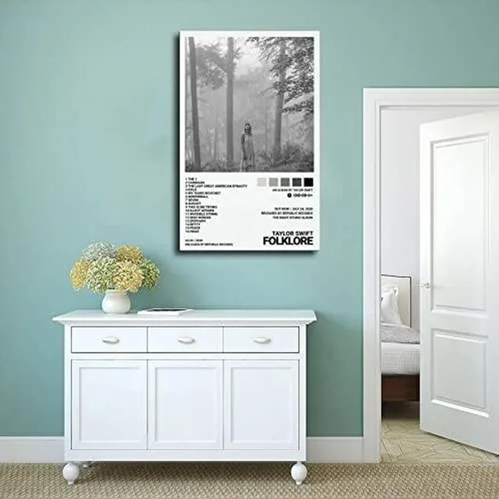 ALAYRA Music Poster Folklore By Swift Canvas Poster Wall Art Decor Print Picture Paintings for Living Room Bedroom Decoration Unframe12x18inch(30x45cm) 01 - Image 2