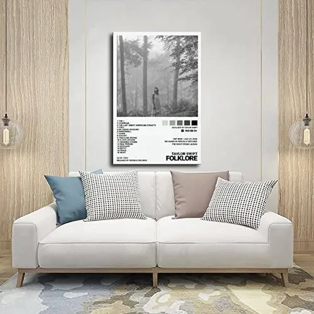 ALAYRA Music Poster Folklore By Swift Canvas Poster Wall Art Decor Print Picture Paintings for Living Room Bedroom Decoration Unframe12x18inch(30x45cm) 01 - Image 3