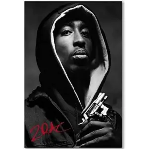 ALAYRA Music Poster Home Decor 90s Hip Hop Rapper Music Cover Signed Limited Edition Canvas Wall Art Picture Print Bedroom Decorative Painting Souvenir Collection Gift (C, 12x18in Unframe) 01