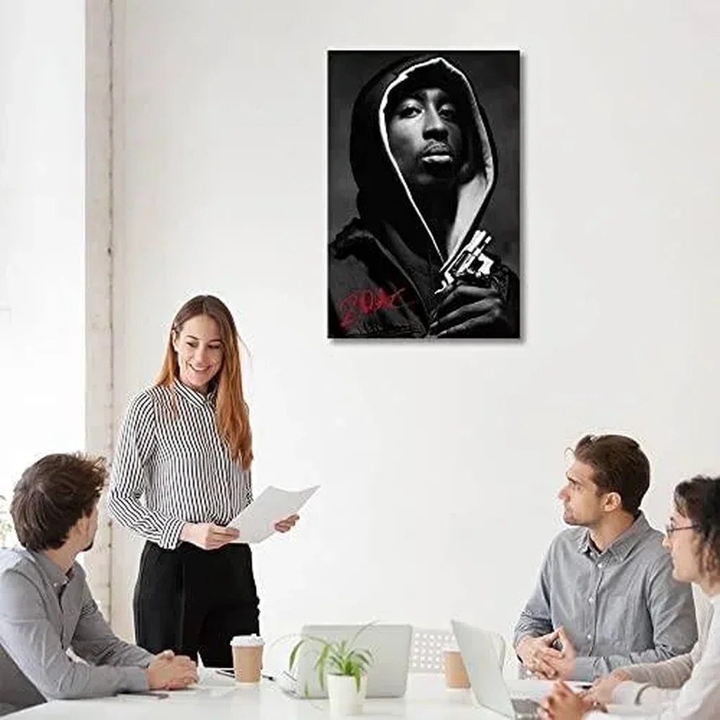 ALAYRA Music Poster Home Decor 90s Hip Hop Rapper Music Cover Signed Limited Edition Canvas Wall Art Picture Print Bedroom Decorative Painting Souvenir Collection Gift (C, 12x18in Unframe) 01 - Image 2
