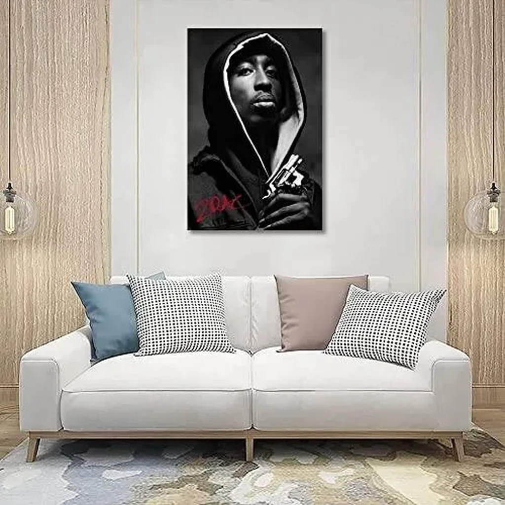 ALAYRA Music Poster Home Decor 90s Hip Hop Rapper Music Cover Signed Limited Edition Canvas Wall Art Picture Print Bedroom Decorative Painting Souvenir Collection Gift (C, 12x18in Unframe) 01 - Image 3