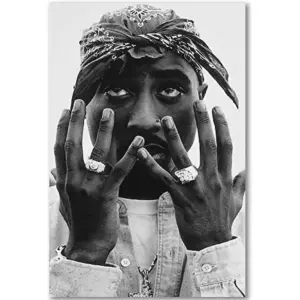 ALAYRA Music Poster Home Decor 90s Hip Hop Rapper Music Cover Signed Limited Edition Canvas Wall Art Picture Print Bedroom Decorative Painting Souvenir Collection Gift (F, 12x18in Unframe) 01