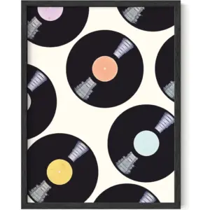ALAYRA Music Posters for Room Aesthetic 90s Vintage Poster Music Art Wall Decor Vinyl Records Wall Decor 90s Retro Posters and Wall Decor UNFRAMED 12 x 16 (Vintage Discs) 01