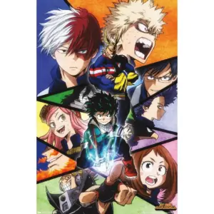 ALAYRA My Hero Academia-Faces Wall Poster, 22.375" x 34", Unframed Version 01
