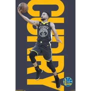 ALAYRA NBA Golden State Warriors - Stephen Curry 18 Wall Poster, 22.375" x 34", Premium Unframed Version 01