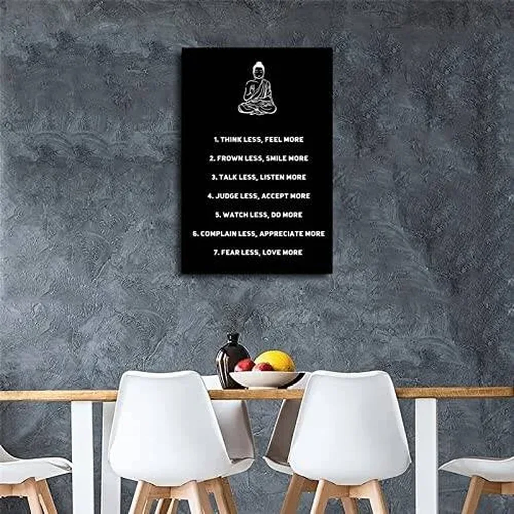 ALAYRA Nelson Mandela Poster Malcolm X Motivational Quotes Canvas Wall Art Decor Print Paintings Picture for Living Room Bedroom Decoration Unframe (Inspiring Buddhism Quote, 12x18inch) 01 - Image 2