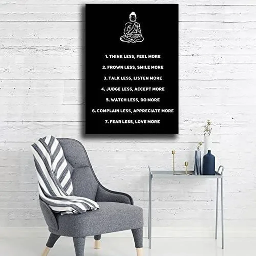 ALAYRA Nelson Mandela Poster Malcolm X Motivational Quotes Canvas Wall Art Decor Print Paintings Picture for Living Room Bedroom Decoration Unframe (Inspiring Buddhism Quote, 12x18inch) 01 - Image 4