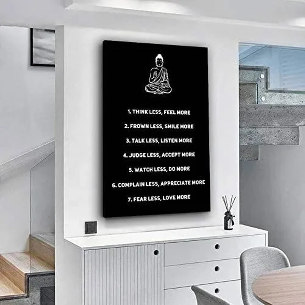 ALAYRA Nelson Mandela Poster Malcolm X Motivational Quotes Canvas Wall Art Decor Print Paintings Picture for Living Room Bedroom Decoration Unframe (Inspiring Buddhism Quote, 16x24inch) 01 - Image 2