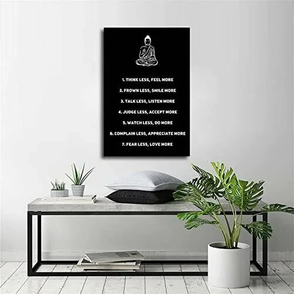 ALAYRA Nelson Mandela Poster Malcolm X Motivational Quotes Canvas Wall Art Decor Print Paintings Picture for Living Room Bedroom Decoration Unframe (Inspiring Buddhism Quote, 16x24inch) 01 - Image 3