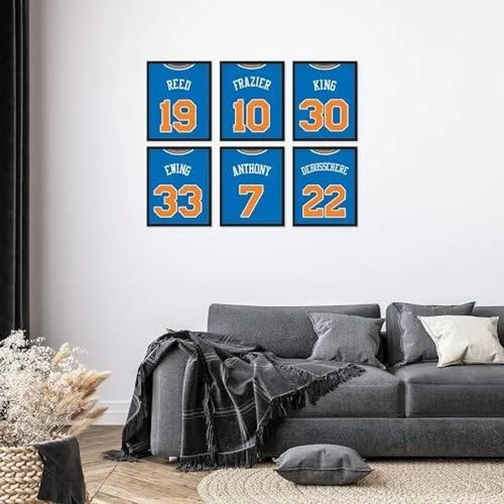 ALAYRA New York Knicks Wall Art - Basketball Poster Set of 6 (8x10") Unframed for Walls and Room Decor 01 - Image 4