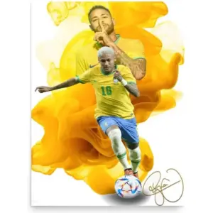 ALAYRA Neymar Soccer Wall Art Canvas Print Home Decor Poster Unframed 16x24inch(40x60cm) 01