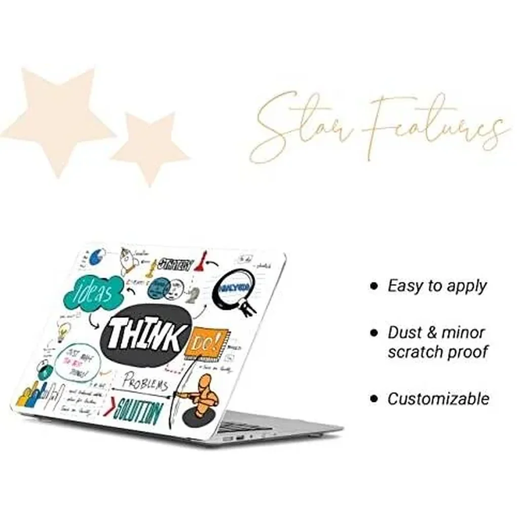 ALAYRA NoWorries - Creative Thoughts Motivational Quotes Scratch-Free Vinyl ( Grayback Vinyl) Laptop Skin/Sticker for 15.6inch/14inch Laptops Size -10x15inches, Customizable" 01 - Image 4