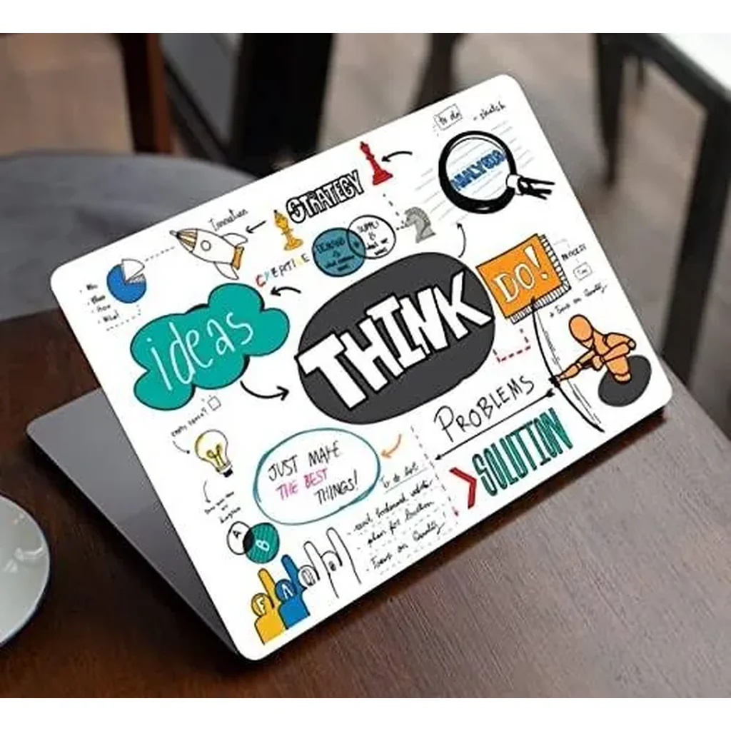 ALAYRA NoWorries - Creative Thoughts Motivational Quotes Scratch-Free Vinyl ( Grayback Vinyl) Laptop Skin/Sticker for 15.6inch/14inch Laptops Size -10x15inches, Customizable" 01 - Image 5