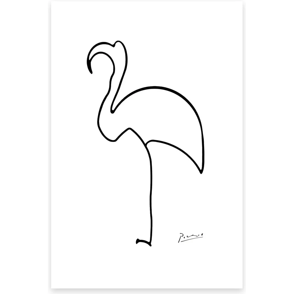 ALAYRA Pablo Picasso Wall Art - Abstract Canvas Print - Pablo Picasso Poster - Line Art Wall Decor - Modern Wall Art for Bedroom Living Room Office Unframed (12x18in/30x45cm) 01 - Image 2