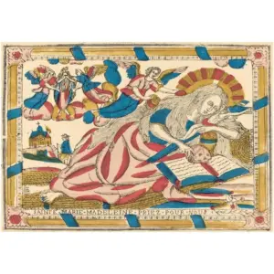 ALAYRA Painting French Manuscript Icon Mary Magdalene Wall Art Print 01