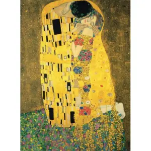 ALAYRA Palace Learning The Kiss by Gustav Klimt - 18" x 24" LAMINATED Poster - Classic Fine Art Print 01