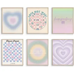 ALAYRA Pastel Art Posters for Aesthetic Wall Decor, 11x14in (Unframed) 01